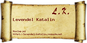Levendel Katalin névjegykártya